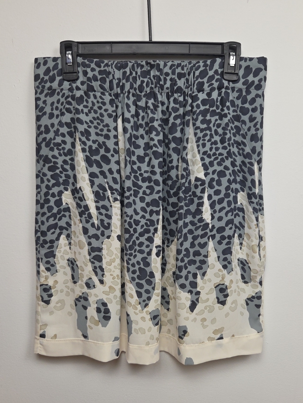 CAbi Bella Skirt Grey & Ivory Leopard Print Animal Print Business Casual Medium